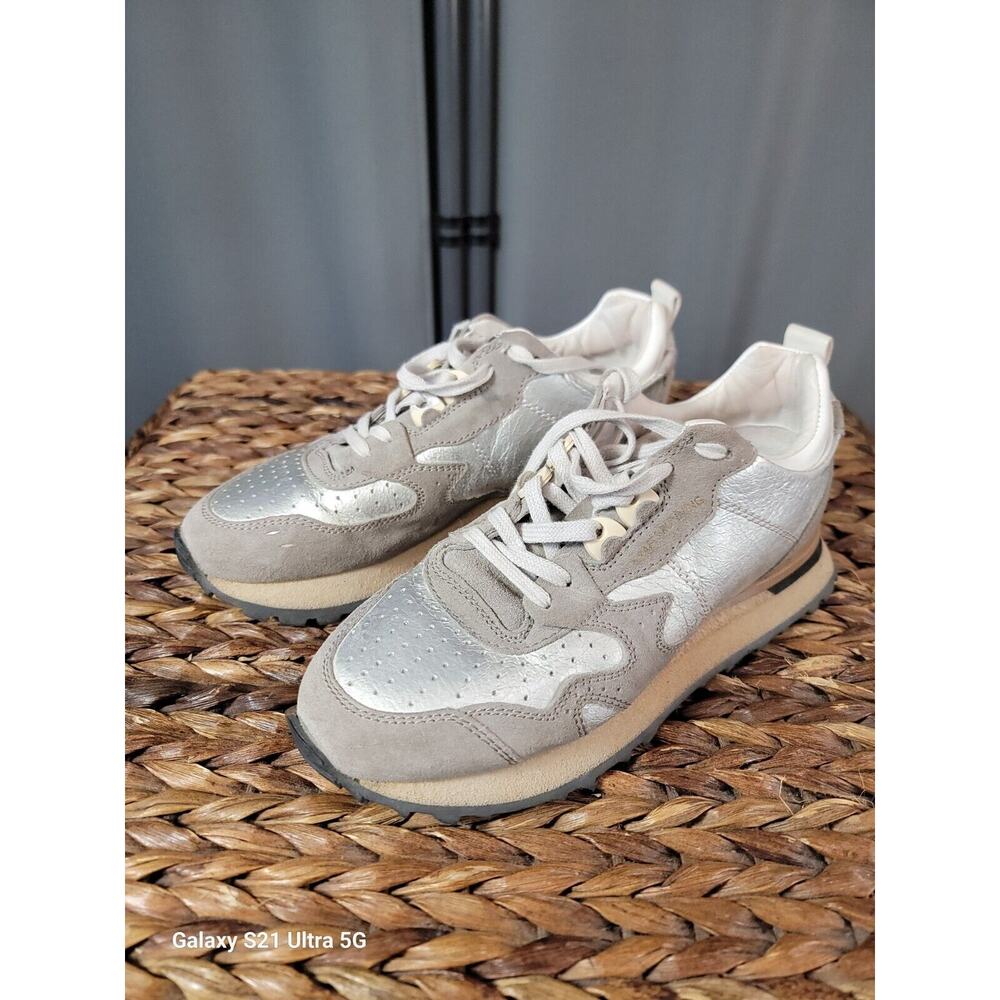 MOMA Taupe Gold Sliver Comfort Shoe, Italian Handmade EUR37 41688825